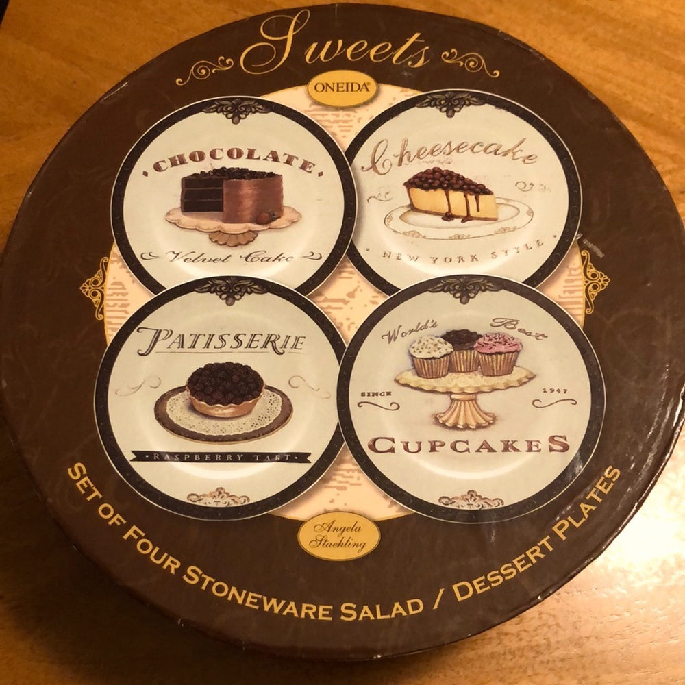 Oneida Angela Staehling Set of Four (4) Sweets Dessert/Salad Plates